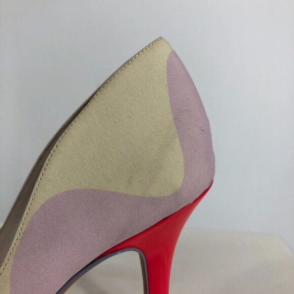 Sophia Webster Open-toe Whimsical neon pink, cream high pumps 7.5 (Euro 38) - Picture 14 of 16